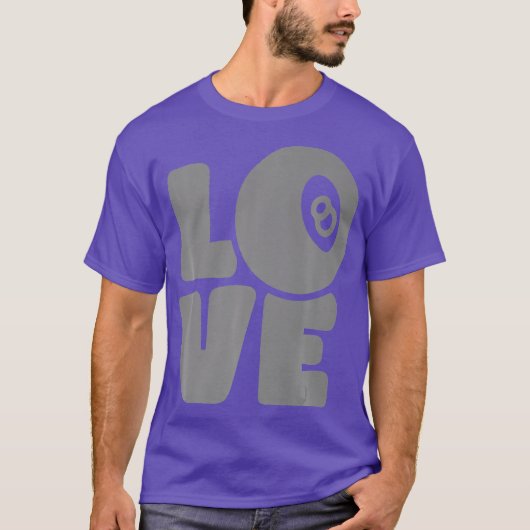 Pool Darts Biljart Grafische Decor Liefde Pool T-shirt (Voorkant)