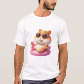 Pool Day Hamster – Cool Summer TinyFur Tee T-shirt (Voorkant)