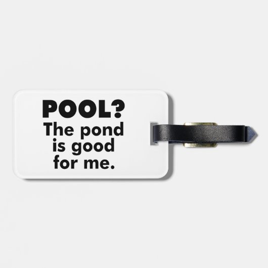 Pool? De Pond is goed voor mij. Bagagelabel (Achterkant horizontaal)