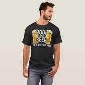 Pool en bier daarom ben ik hier Billards Pool Sn T-shirt (Voorkant volledig)