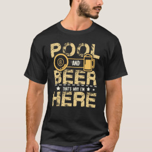 Pool en bier t-shirt