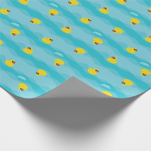 Pool en Eenden Verpakkend Document Cadeaupapier (Hoek)