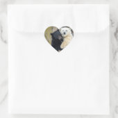 Pool- en ijsbeer hart sticker (Tas)