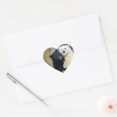 Pool- en ijsbeer hart sticker (Envelop)