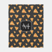 Pool en pret pizzasnijpatroon Monogram Fleece Deken (Voorkant)