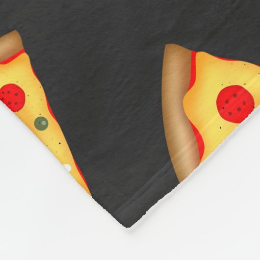 Pool en pret pizzasnijpatroon Monogram Fleece Deken (Hoek)