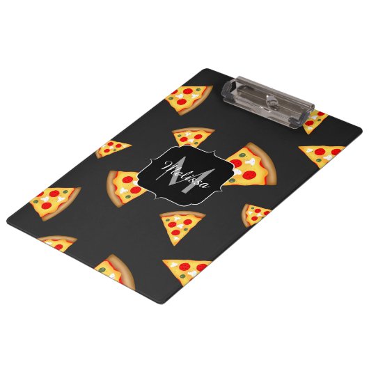 Pool en pret pizzasnijpatroon Monogram Klembord (Gekanteld)