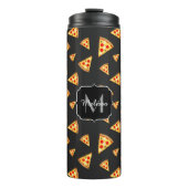 Pool en pret pizzasnijpatroon Monogram Thermosbeker (Voorkant)