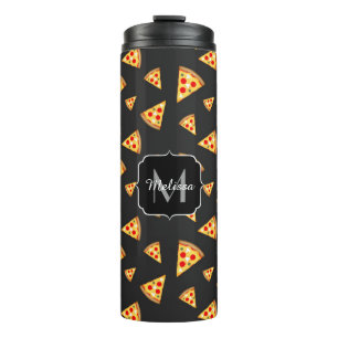 Pool en pret pizzasnijpatroon Monogram Thermosbeker