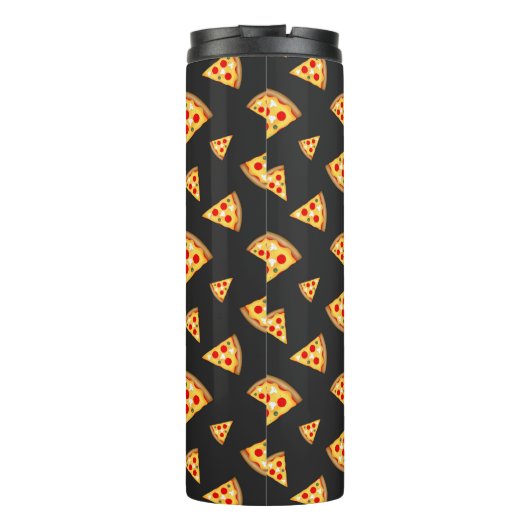 Pool en pret pizzasnijpatroon Monogram Thermosbeker (Achterkant)