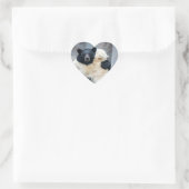 Pool- en zwarte beer hart sticker (Tas)