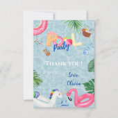 Pool Feestje Bedankkaart (Voorkant)