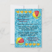 Pool Fish Ball - 3x5 Pool Party Invitation Kaart (Voorkant)