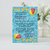 Pool Fish Ball - 3x5 Pool Party Invitation Kaart (Staand voorkant)