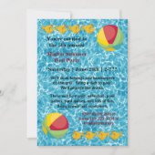 Pool Fish Ball - Pool Party Invitation Kaart (Voorkant)