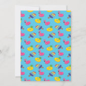 Pool Float Patterned Pool Party Custom Kaart (Achterkant)