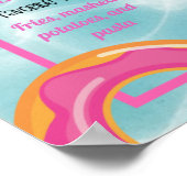 Pool Floatie Party 1st Birthday Milestone Poster (Hoek)