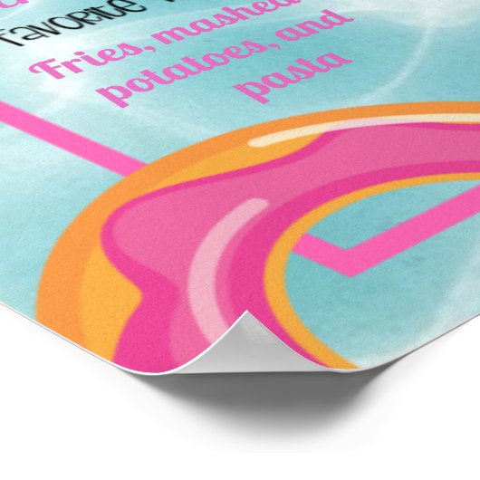 Pool Floatie Party 1st Birthday Milestone Poster (Hoek)