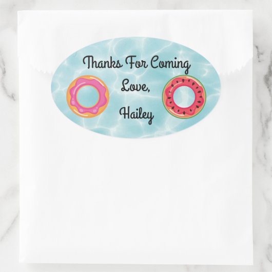 Pool Floatie Party Dank u Sticker