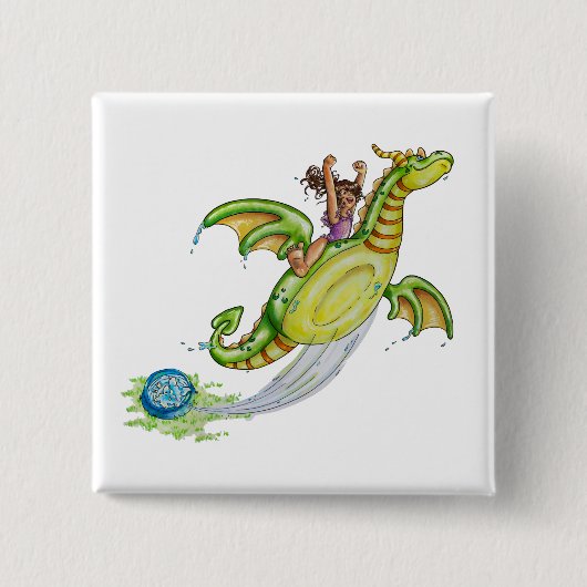 Pool Floaty Vierkante Button 5,1 Cm (Voorkant)