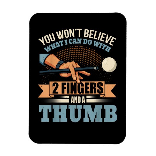 Pool Grappig Biljart Magneet (Verticaal)