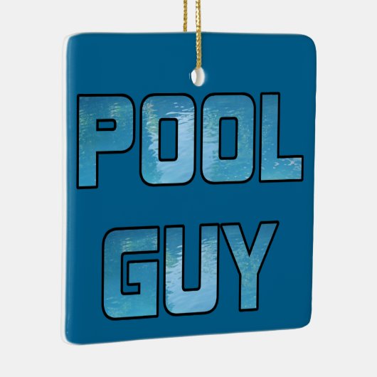 Pool Guy Keramisch Ornament (Rechts)