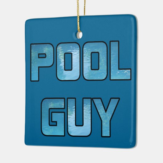 Pool Guy Keramisch Ornament (Links)