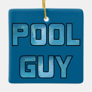 Pool Guy Keramisch Ornament