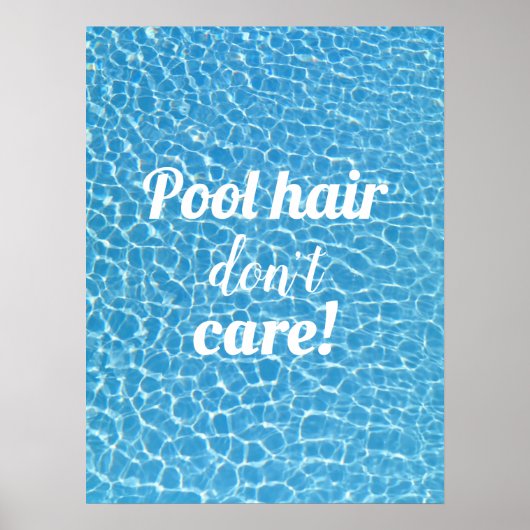 Pool haar geen plezier in pools poster (Voorkant)