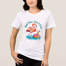 Pool Hair Dont Care Funny Swimming Gift Tri-Blend Shirt