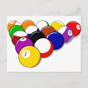 Pool Hall Balls Rack Em Sports Leisure Billiards Briefkaart