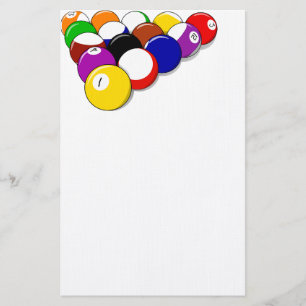 Pool Hall Balls Rack Em Sports Leisure Billiards Briefpapier