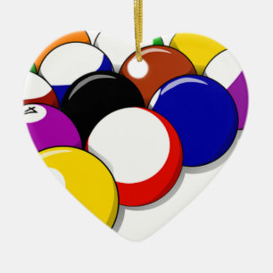Pool Hall Balls Rack Em Sports Leisure Billiards Keramisch Ornament