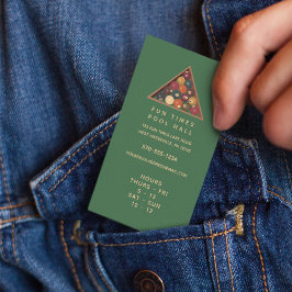 Pool Hall biljart Visitekaartje met uren