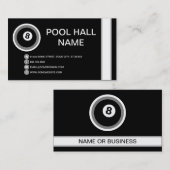 POOL HALL-bubbel Visitekaartje (Voorkant / Achterkant)
