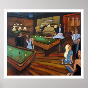Pool Hall-Valerie Vescovi Poster