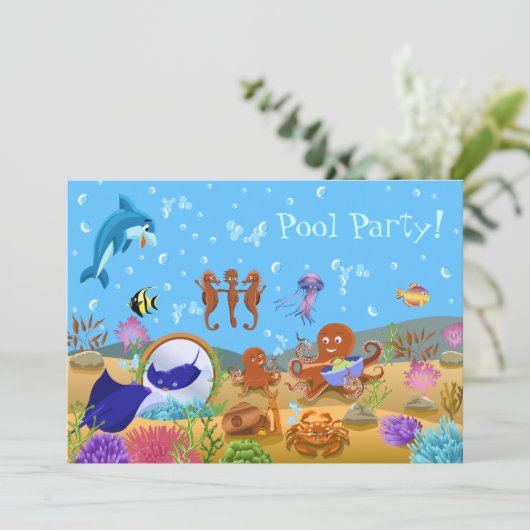 Pool in onderwater kaart (Staand voorkant)