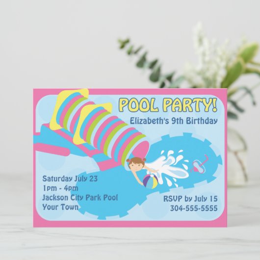 Pool in waterdij kaart (Staand voorkant)