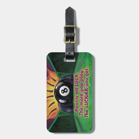 Pool is Luck Bagagelabel (Voorkant verticaal)