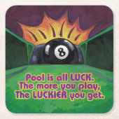 Pool is Luck Kartonnen Onderzetters (Voorkant)