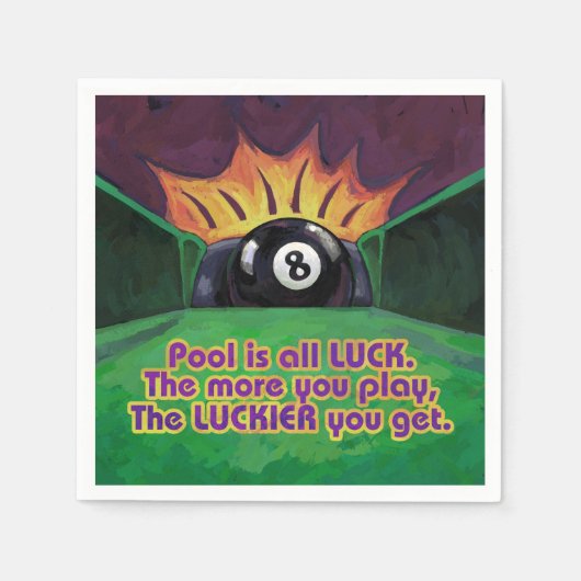 Pool is Luck Servetten (Voorkant)