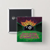 Pool is Luck Vierkante Button 5,1 Cm (Voorkant /achterkant)