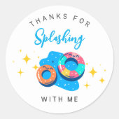 Pool Kids verjaardagsfeestje gunst Ronde Sticker (Voorkant)