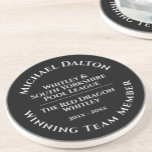 Pool League Trophy Sandstone Onderzetter<br><div class="desc">Een zandsteen-onderzetter-achtige trofee om een Pool League Competition te herdenken. Personaliseer om naam,  Club,  Mededinging,  en datum te omvatten. Unieke herinnering aan een bijzondere prestatie.</div>