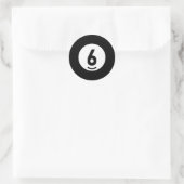 Pool LL 6 bijpassende biljart cadeau Easy Hallowee Ronde Sticker (Tas)