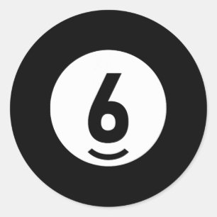 Pool LL 6 bijpassende biljart cadeau Easy Hallowee Ronde Sticker
