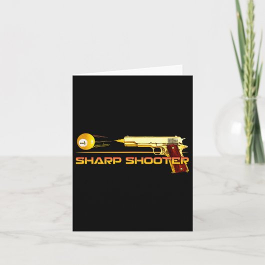 Pool LL Sharp Shooter Biljart Pistool Geel Kaart (Voorkant)