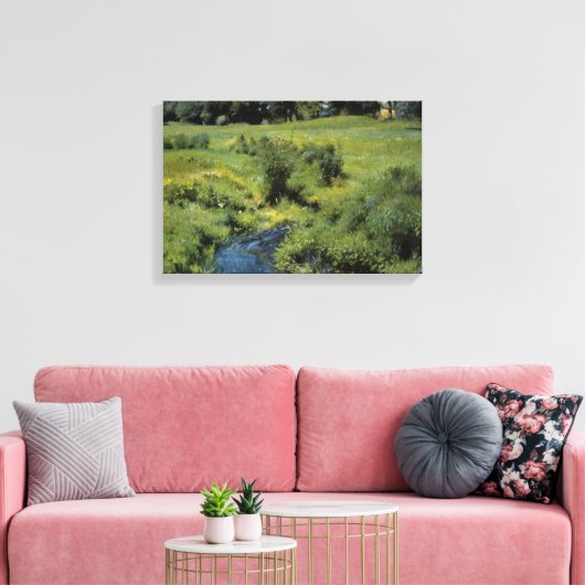 Pool Medfield van Dennis Miller Bunker,  kunst Canvas Afdruk (Insitu (Woonkamer))