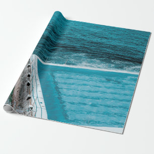Pool nabij zee cadeaupapier
