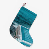 Pool nabij zee kleine kerstsok (Voorkant (Hangend))